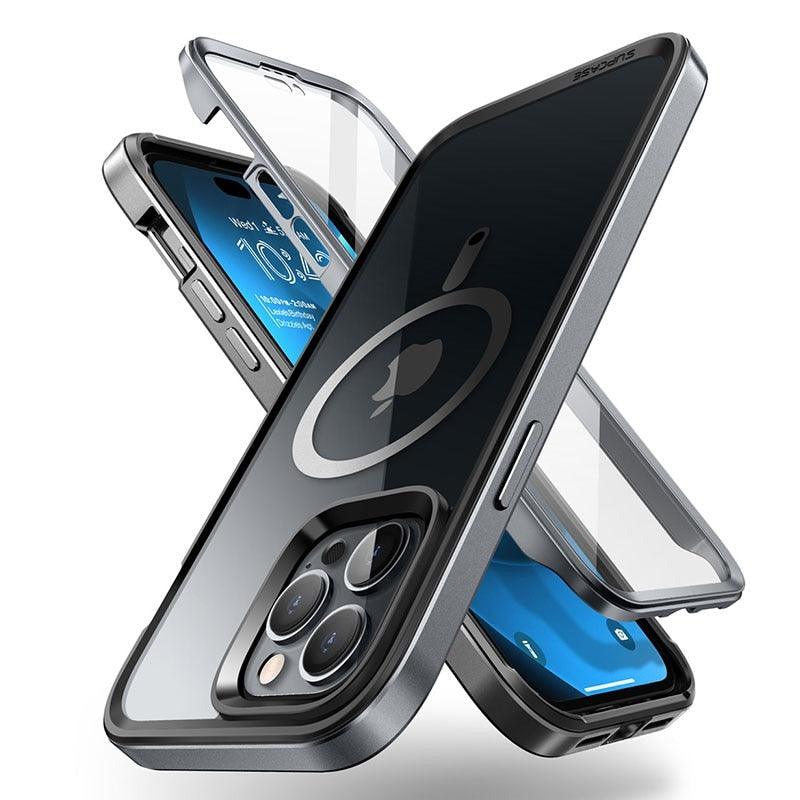 Elegant iPhone 14 Pro Max Case 6.7" Strong Edges Slim Frame Clear Protective Case with Built-in Screen Protector Compatible Shockproof Thin Clear Case Luxury Case For Smartphone Stevvex