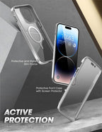Elegant iPhone 14 Pro Max Case 6.7" Strong Edges Slim Frame Clear Protective Case with Built-in Screen Protector Compatible Shockproof Thin Clear Case Luxury Case For Smartphone Stevvex