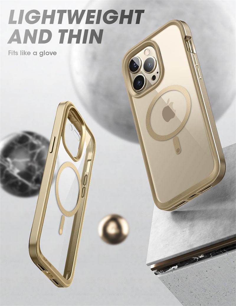 Elegant iPhone 14 Pro Max Case 6.7" Strong Edges Slim Frame Clear Protective Case with Built-in Screen Protector Compatible Shockproof Thin Clear Case Luxury Case For Smartphone Stevvex