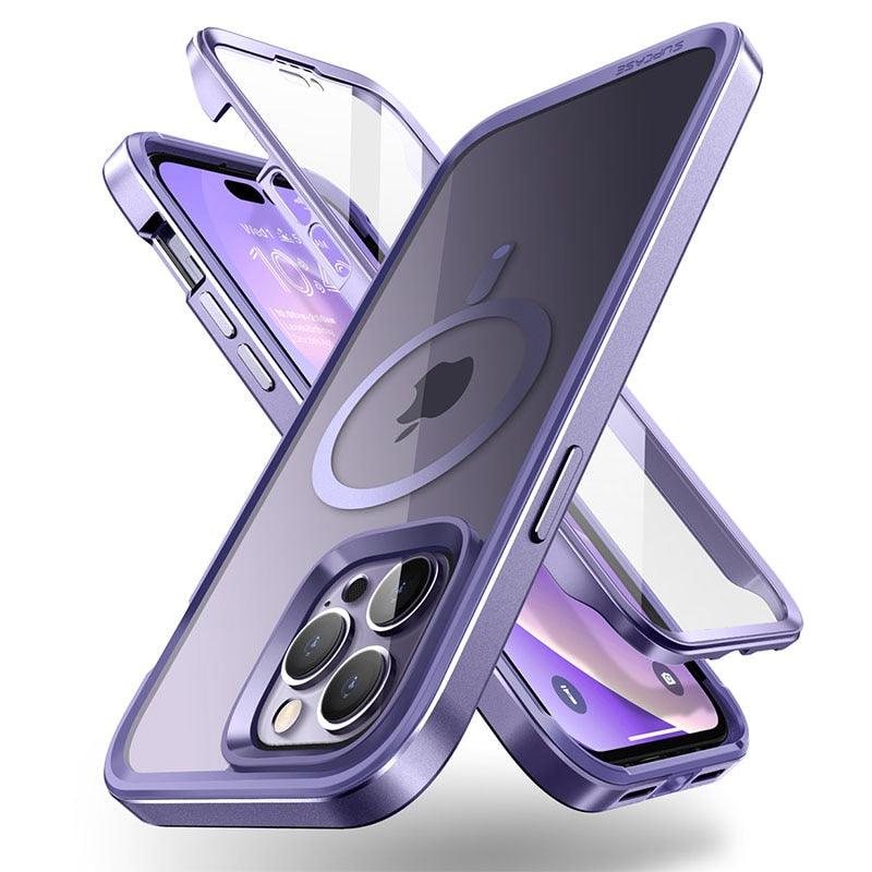 Elegant iPhone 14 Pro Max Case 6.7" Strong Edges Slim Frame Clear Protective Case with Built-in Screen Protector Compatible Shockproof Thin Clear Case Luxury Case For Smartphone Stevvex