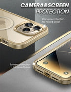 Elegant iPhone 14 Pro Max Case 6.7" Strong Edges Slim Frame Clear Protective Case with Built-in Screen Protector Compatible Shockproof Thin Clear Case Luxury Case For Smartphone Stevvex