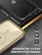 Elegant iPhone 14 Pro Max Case 6.7" Strong Edges Slim Frame Clear Protective Case with Built-in Screen Protector Compatible Shockproof Thin Clear Case Luxury Case For Smartphone Stevvex