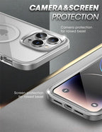 Elegant iPhone 14 Pro Max Case 6.7" Strong Edges Slim Frame Clear Protective Case with Built-in Screen Protector Compatible Shockproof Thin Clear Case Luxury Case For Smartphone Stevvex