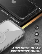 Elegant iPhone 14 Pro Max Case 6.7" Strong Edges Slim Frame Clear Protective Case with Built-in Screen Protector Compatible Shockproof Thin Clear Case Luxury Case For Smartphone Stevvex