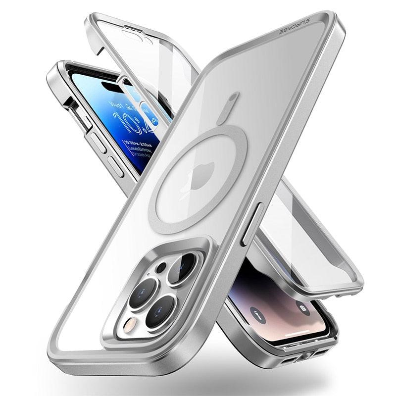 Elegant iPhone 14 Pro Max Case 6.7" Strong Edges Slim Frame Clear Protective Case with Built-in Screen Protector Compatible Shockproof Thin Clear Case Luxury Case For Smartphone Stevvex