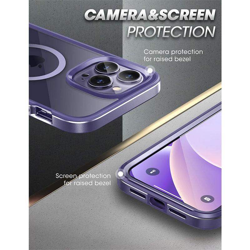 Elegant iPhone 14 Pro Max Case 6.7" Strong Edges Slim Frame Clear Protective Case with Built-in Screen Protector Compatible Shockproof Thin Clear Case Luxury Case For Smartphone Stevvex