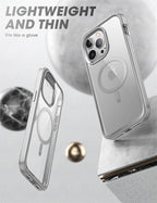 Elegant iPhone 14 Pro Max Case 6.7" Strong Edges Slim Frame Clear Protective Case with Built-in Screen Protector Compatible Shockproof Thin Clear Case Luxury Case For Smartphone Stevvex