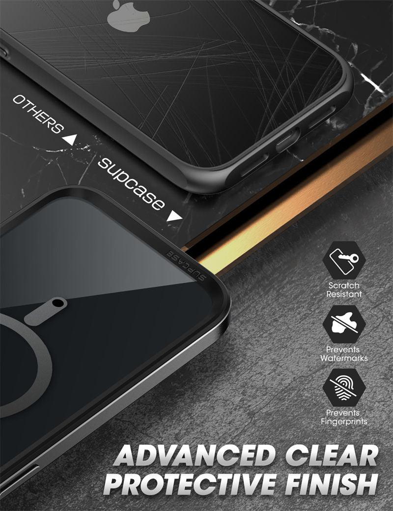 Elegant iPhone 14 Pro Max Case 6.7" Strong Edges Slim Frame Clear Protective Case with Built-in Screen Protector Compatible Shockproof Thin Clear Case Luxury Case For Smartphone Stevvex