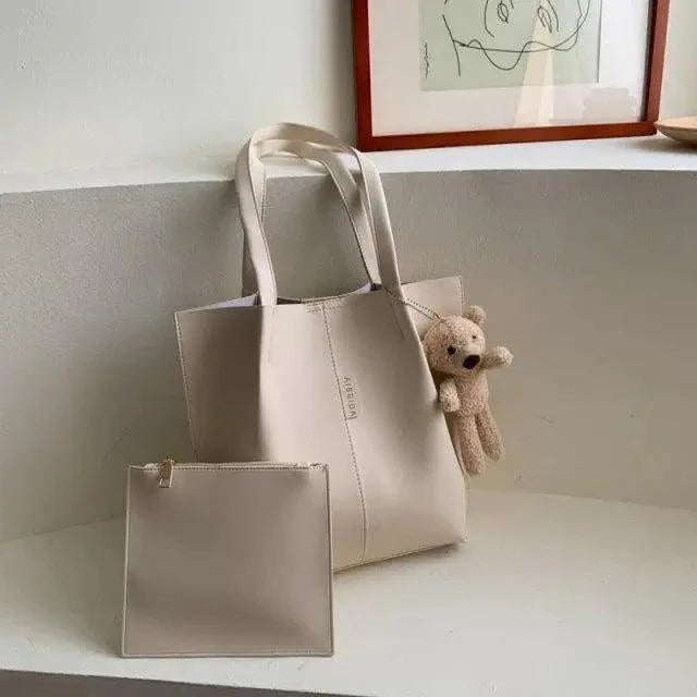 Elegant Ladies 2 piece set / suit Handbag Composite Bag Set Ladies Handbag Large Shoulder Bag Purse Bag Handbag For Females Stevvex