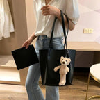 Elegant Ladies 2 piece set / suit Handbag Composite Bag Set Ladies Handbag Large Shoulder Bag Purse Bag Handbag For Females Stevvex
