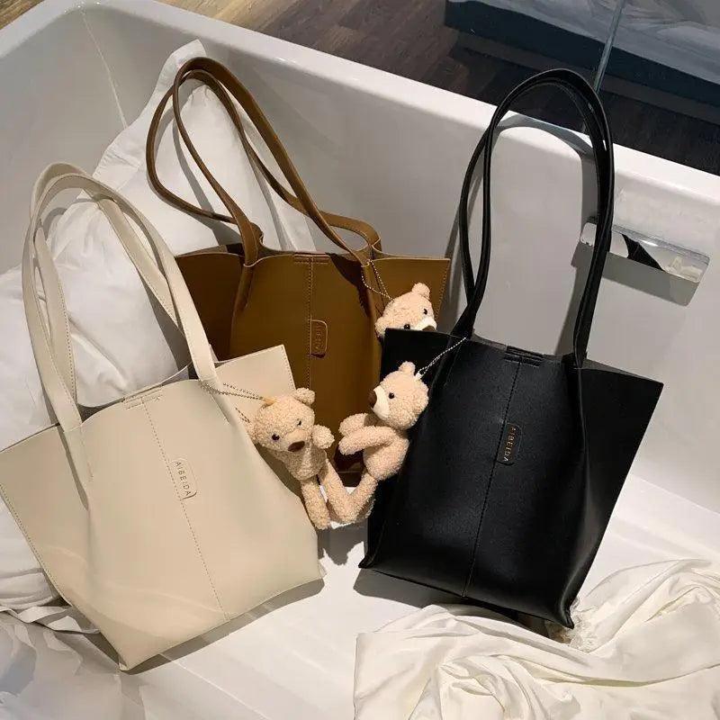 Elegant Ladies 2 piece set / suit Handbag Composite Bag Set Ladies Handbag Large Shoulder Bag Purse Bag Handbag For Females Stevvex
