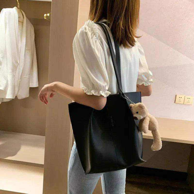 Elegant Ladies 2 piece set / suit Handbag Composite Bag Set Ladies Handbag Large Shoulder Bag Purse Bag Handbag For Females Stevvex