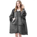 Elegant Large Sweatshirts Woman Oversized Hoodie Winter Blanket With Sleeves Fleece Warm Giant Blanket Hoodies Women Sweatshirts  Long Blanket with Sleeves for Winter Hooded Sweatshirt for Women and Men Pullover Stevvex