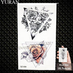 Elegant Lavender Flower Tattoo Stickers Temporary Waterproof Colorful Modern Children Tattoo Stevvex