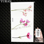 Elegant Lavender Flower Tattoo Stickers Temporary Waterproof Colorful Modern Children Tattoo Stevvex