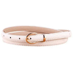 Elegant Leather Adjustable Thin Belt For Women Unique Black Design Ladies Belt High Quality Charming Waistbands For Dress Stevvex