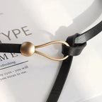 Elegant Leather Adjustable Thin Belt For Women Unique Black Design Ladies Belt High Quality Charming Waistbands For Dress Stevvex