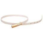 Elegant Leather Adjustable Thin Belt For Women Unique Black Design Ladies Belt High Quality Charming Waistbands For Dress Stevvex