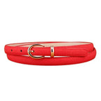 Elegant Leather Adjustable Thin Belt For Women Unique Black Design Ladies Belt High Quality Charming Waistbands For Dress Stevvex