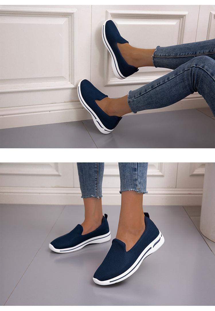 Elegant Light Espadrilles Women Running Breathable Mesh Slip-On Shoes Women Mesh Running Casual Slip On Flats Comfortable Walking Casual Espadrilles Stevvex