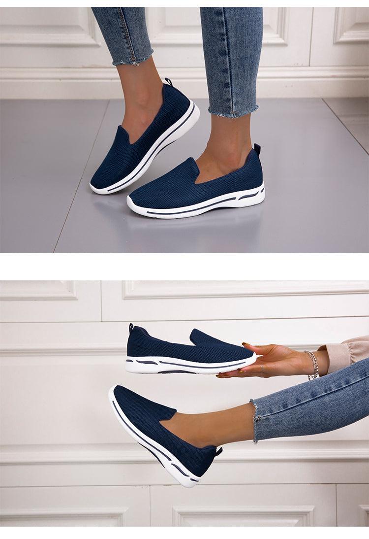Elegant Light Espadrilles Women Running Breathable Mesh Slip-On Shoes Women Mesh Running Casual Slip On Flats Comfortable Walking Casual Espadrilles Stevvex