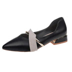 Elegant Low Heel Women Summer Pointed-Toe Slippers Slip On Office Shoes Luxury Women Slip On Comfortable Pointed Toe Womens Loafers Backless Low Heel Slide Slippers Stevvex