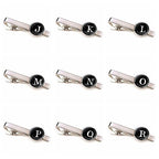 Elegant Men Fashion 26 Alphabet Letters Tie Clips Letter Tie Clip Men's Fashion Tie Pin Buckle Clip Tie Decoration Suit Accessories  Name Letters Jewelry Men Necktie Clip Pin Suit Accessories Classic Initials Alphabet A-Z Tie Clips