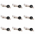 Elegant Men Fashion 26 Alphabet Letters Tie Clips Letter Tie Clip Men's Fashion Tie Pin Buckle Clip Tie Decoration Suit Accessories  Name Letters Jewelry Men Necktie Clip Pin Suit Accessories Classic Initials Alphabet A-Z Tie Clips