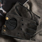 Elegant Men Leather Fingerless Gloves Yellow Cool Stylish Design Comfortable Gloves For Men Stevvex