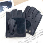 Elegant Men Leather Fingerless Gloves Yellow Cool Stylish Design Comfortable Gloves For Men Stevvex