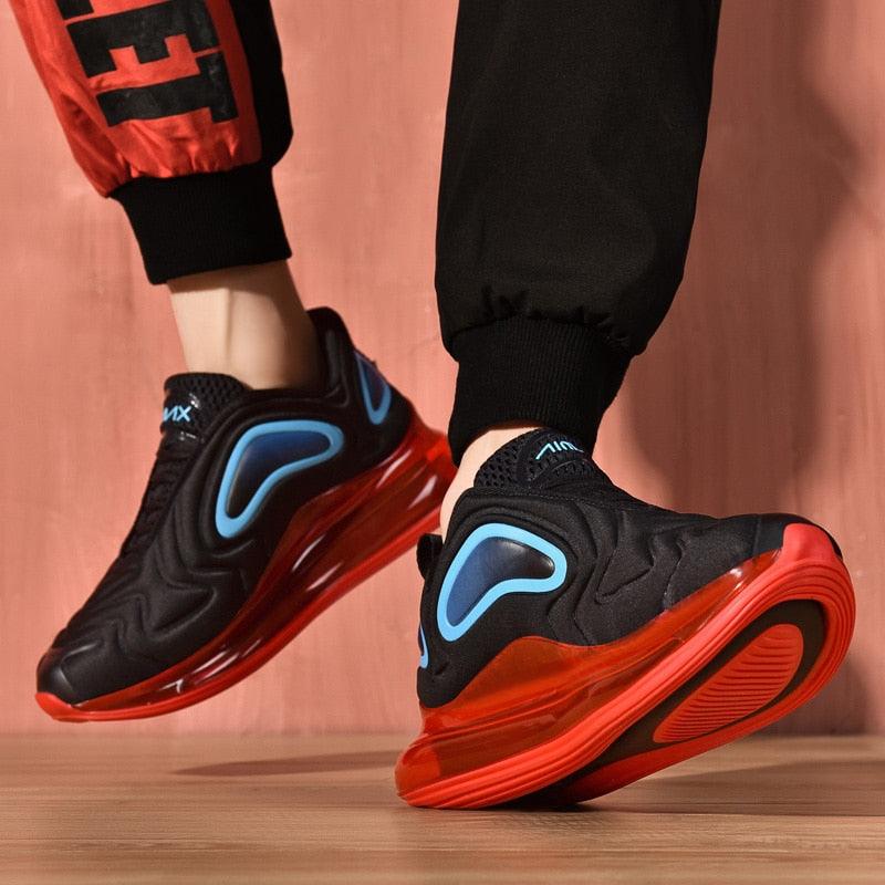 Elegant Mens Running Sport Air Cushion Outdoor Training Sneakers High Heels Design Breathable Mesh Athletic Luxury Design Non Slip Tennis Sport Athletic Walking Sneakers Stevvex
