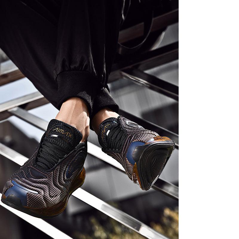 Elegant Mens Running Sport Air Cushion Outdoor Training Sneakers High Heels Design Breathable Mesh Athletic Luxury Design Non Slip Tennis Sport Athletic Walking Sneakers Stevvex