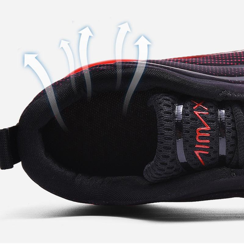 Elegant Mens Running Sport Air Cushion Outdoor Training Sneakers High Heels Design Breathable Mesh Athletic Luxury Design Non Slip Tennis Sport Athletic Walking Sneakers Stevvex
