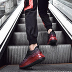 Elegant Mens Running Sport Air Cushion Outdoor Training Sneakers High Heels Design Breathable Mesh Athletic Luxury Design Non Slip Tennis Sport Athletic Walking Sneakers Stevvex