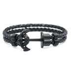 Elegant Modern Handmade Stainless Steel Men Anchor Bracelet made of Nylon in Navy Blue Color For Man - SJB-DIAMOND ELITES