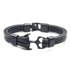 Elegant Modern Handmade Stainless Steel Men Anchor Bracelet made of Nylon in Navy Blue Color For Man - SJB-DIAMOND ELITES