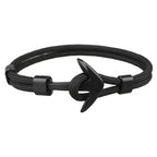 Elegant Modern Handmade Stainless Steel Men Anchor Bracelet made of Nylon in Navy Blue Color For Man - SJB-DIAMOND ELITES