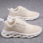 Elegant Modern Mens Sneakers Platform Shoes White Trainers Casual Breathable Mesh Men Women Running Shoes Breathable Walking Sneakers Lightweight Athletic Tennis Casual Sport Sneakers Stevvex