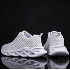 Elegant Modern Mens Sneakers Platform Shoes White Trainers Casual Breathable Mesh Men Women Running Shoes Breathable Walking Sneakers Lightweight Athletic Tennis Casual Sport Sneakers Stevvex