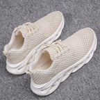 Elegant Modern Mens Sneakers Platform Shoes White Trainers Casual Breathable Mesh Men Women Running Shoes Breathable Walking Sneakers Lightweight Athletic Tennis Casual Sport Sneakers Stevvex