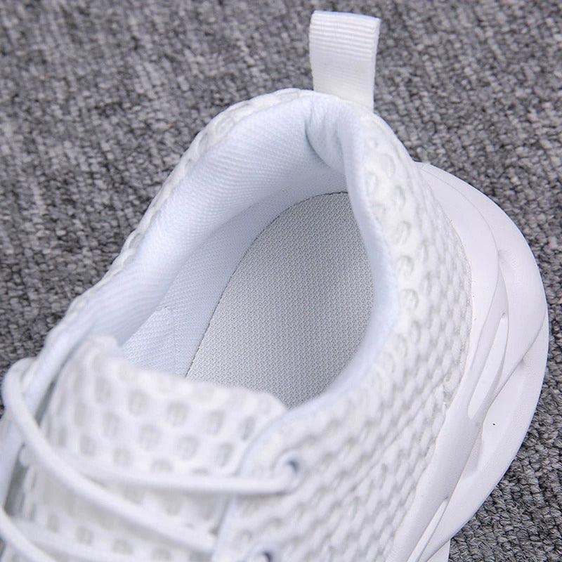 Elegant Modern Mens Sneakers Platform Shoes White Trainers Casual Breathable Mesh Men Women Running Shoes Breathable Walking Sneakers Lightweight Athletic Tennis Casual Sport Sneakers Stevvex