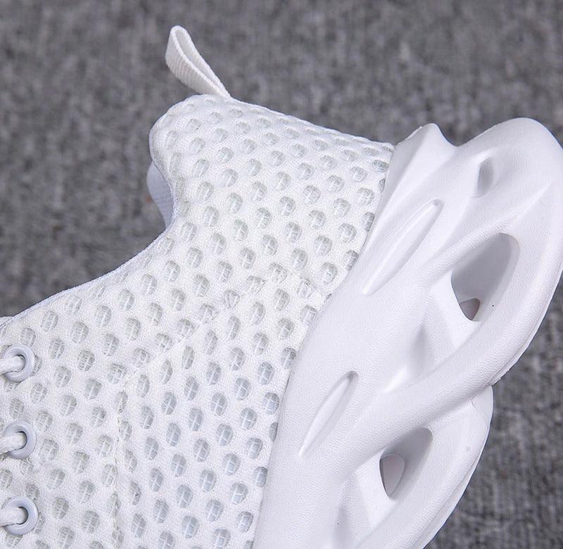 Elegant Modern Mens Sneakers Platform Shoes White Trainers Casual Breathable Mesh Men Women Running Shoes Breathable Walking Sneakers Lightweight Athletic Tennis Casual Sport Sneakers Stevvex