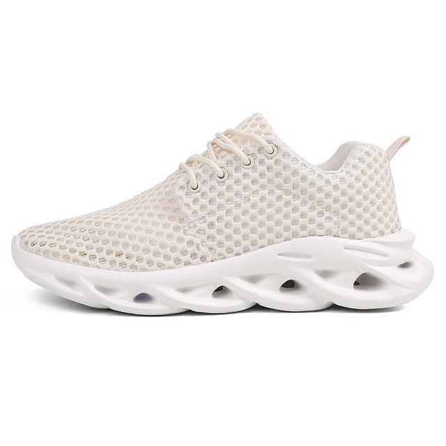 Elegant Modern Mens Sneakers Platform Shoes White Trainers Casual Breathable Mesh Men Women Running Shoes Breathable Walking Sneakers Lightweight Athletic Tennis Casual Sport Sneakers Stevvex