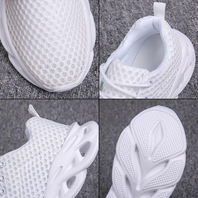 Elegant Modern Mens Sneakers Platform Shoes White Trainers Casual Breathable Mesh Men Women Running Shoes Breathable Walking Sneakers Lightweight Athletic Tennis Casual Sport Sneakers Stevvex