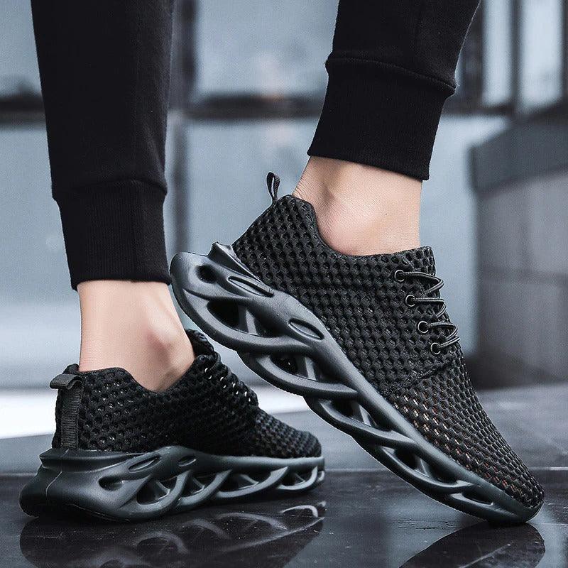 Elegant Modern Mens Sneakers Platform Shoes White Trainers Casual Breathable Mesh Men Women Running Shoes Breathable Walking Sneakers Lightweight Athletic Tennis Casual Sport Sneakers Stevvex