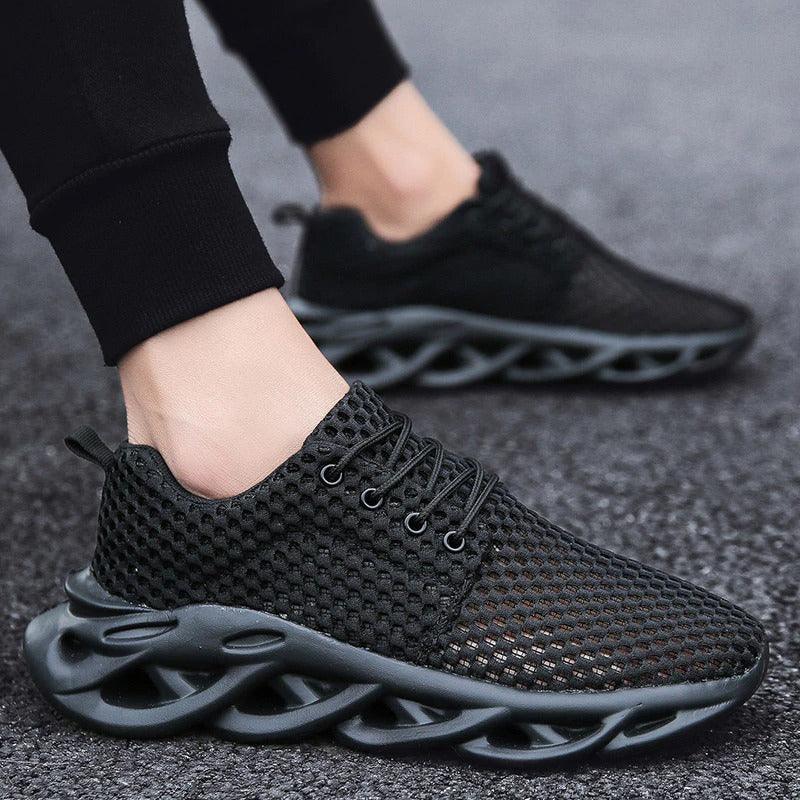 Elegant Modern Mens Sneakers Platform Shoes White Trainers Casual Breathable Mesh Men Women Running Shoes Breathable Walking Sneakers Lightweight Athletic Tennis Casual Sport Sneakers Stevvex