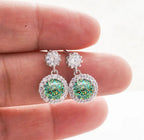 1CT 2Pcs D-Color Moissanite Drop Earrings 925 Sterling Silver With Certificate BandsCo Straps