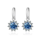 1CT Moissanite Drop Earrings 925 Sterling Silver Colorful Green Blue Pink BandsCo Straps