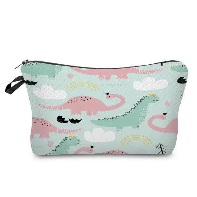 Elegant Multicolor Printed Large Capacity Pencil Case For Students Cute Cartoon Theme Stationary Cosmetic Bag Stevvex