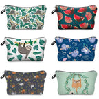 Elegant Multicolor Printed Large Capacity Pencil Case For Students Cute Cartoon Theme Stationary Cosmetic Bag Stevvex